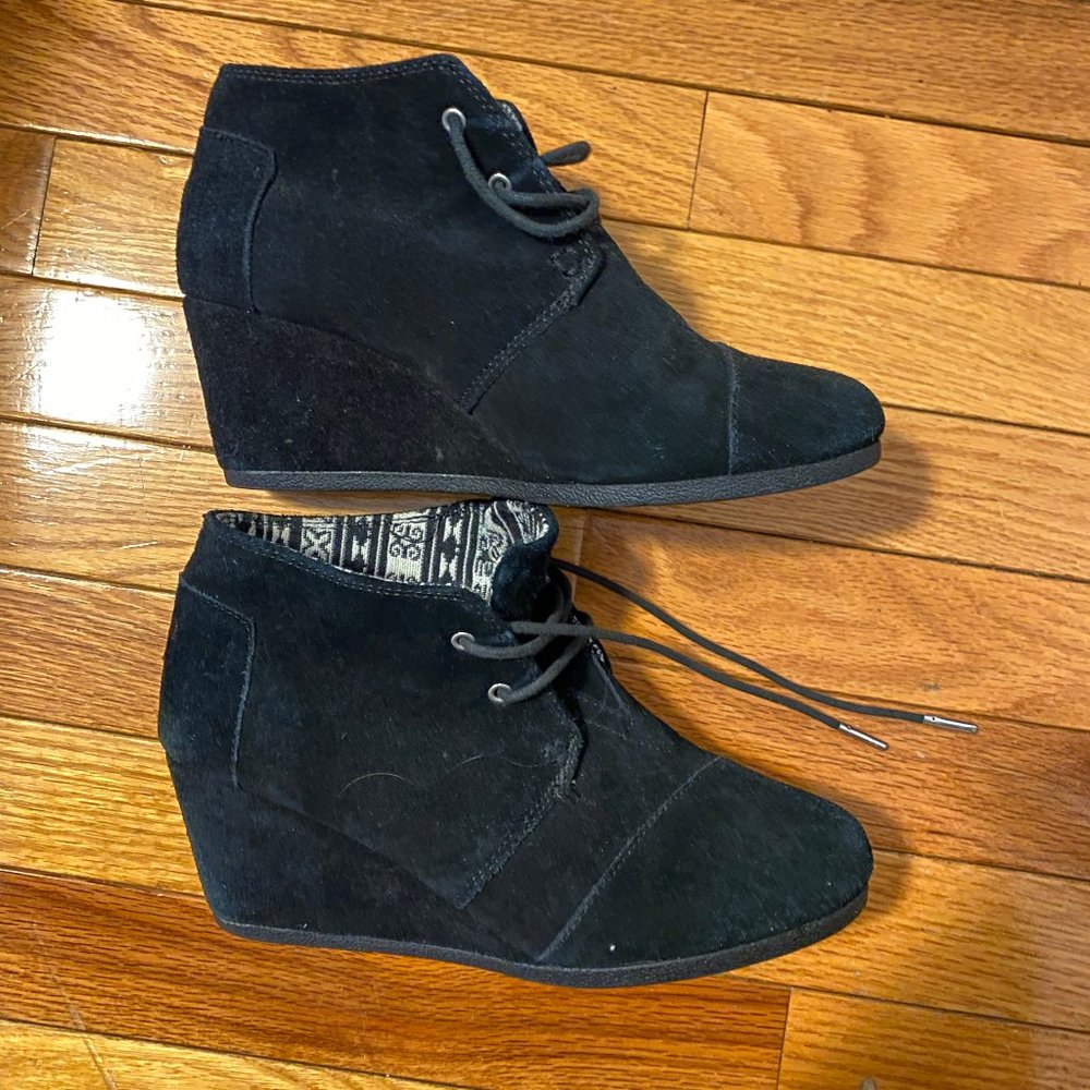 Toms Ankle Boots Black (Size 8.5)